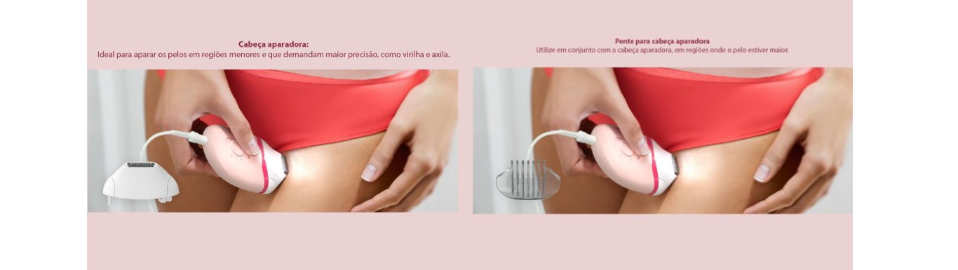 Depilador Elétrico Philips Satinelle Essential com 7 acessórios Rosa - BRE285/00